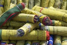Rolled Prayer Flags At Swayambhunath, Kathmandu Stock Photo Rolled Prayer Flags At Swayambhunath, Kathmandu Stock Photo