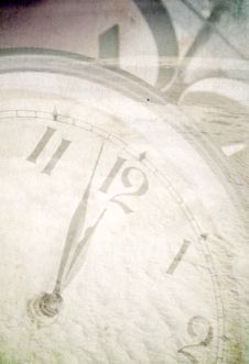 Clock Under Snow Stock Image Clock Under Snow Stock Image