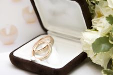 Wedding Rings And Bouquet Royalty Free Stock Image Wedding Rings And Bouquet Royalty Free Stock Image