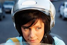 Woman On The Bike Stock Photography Woman On The Bike Stock Photography