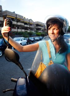 Woman On The Bike Royalty Free Stock Images Woman On The Bike Royalty Free Stock Images