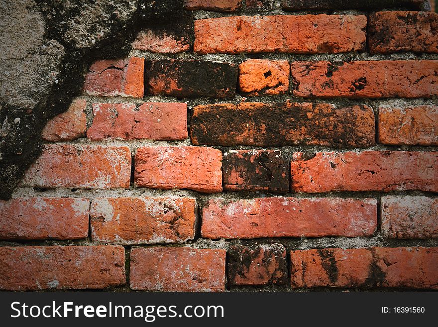 Brown Old brick wall background