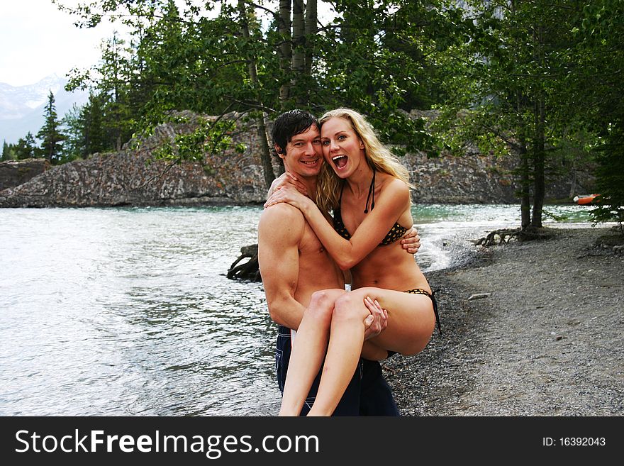 Couple In Swim Suits