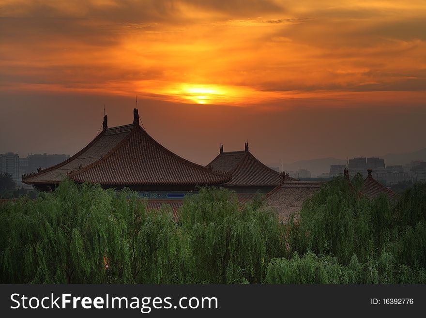 The Forbidden City in China,the Imperial Palace.