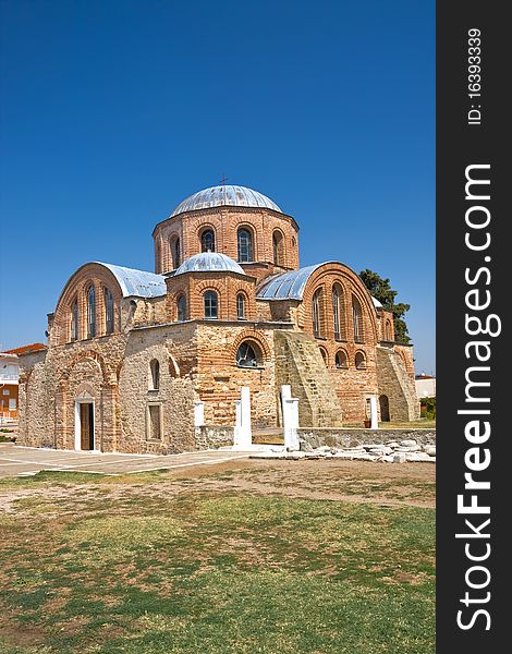 Byzantine church of Panagia Kosmosoteira ( 1152 a.d. ) , at Feres - Evros - Greece. Replica of the famous Hagia Sofia of Konstantinople (Istanbul)