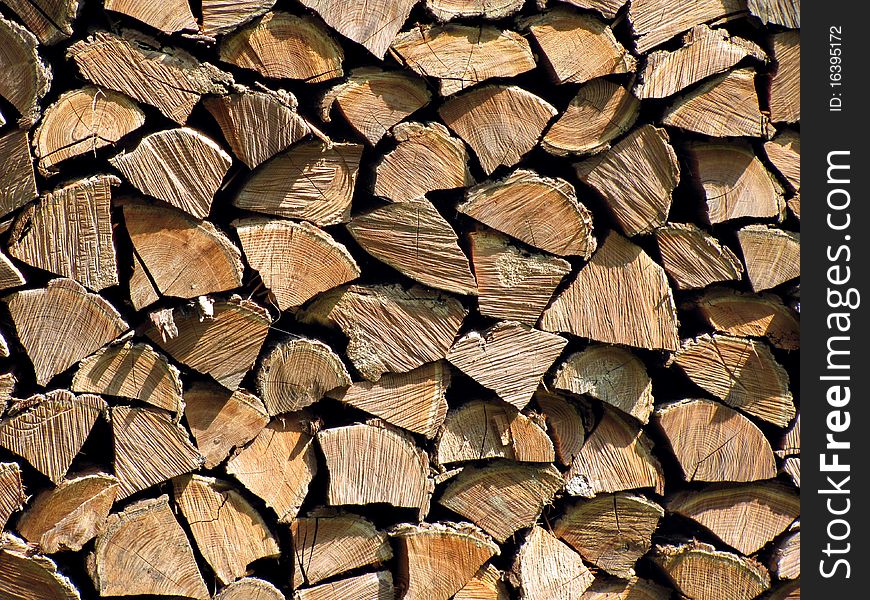 Stack of split fire wood, full frame photo. Stack of split fire wood, full frame photo