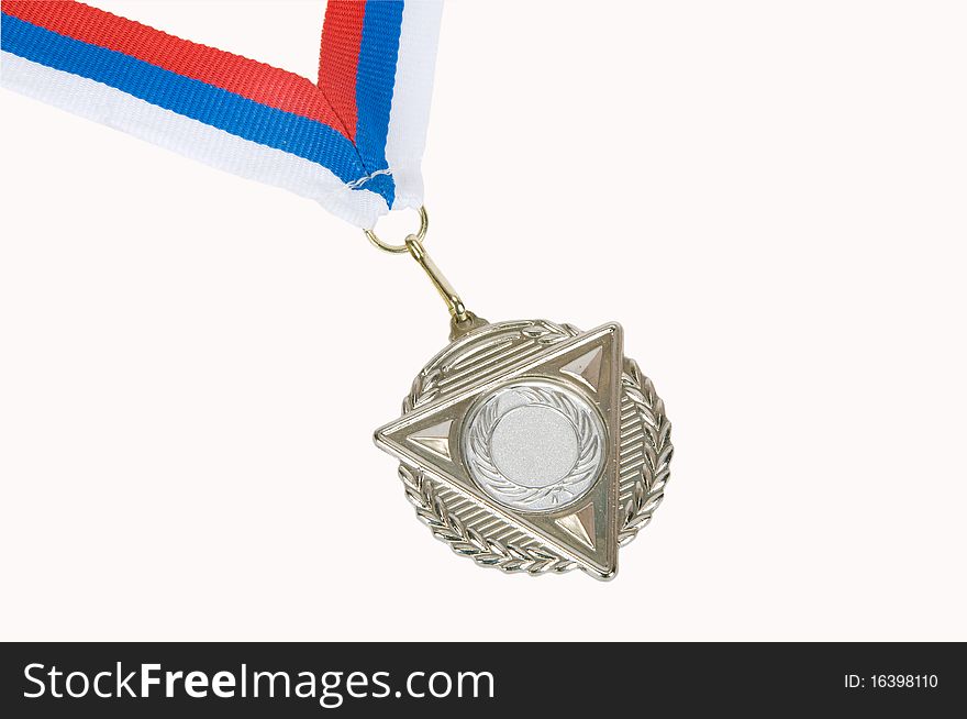 Gold medal isolated on a white background. Gold medal isolated on a white background