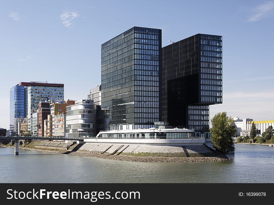 Building in the Media Harbour in DÃ¼sseldorf, Germany