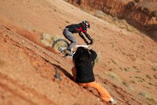 Extreme Bike Photosession Royalty Free Stock Images