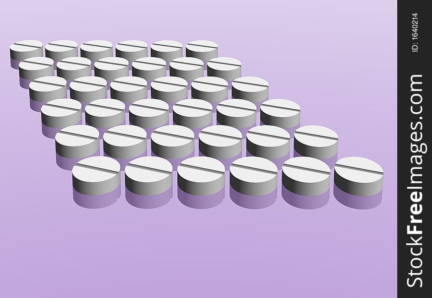 Medicine Pills. Background from medicinal tablets. 3D. Medicine Pills. Background from medicinal tablets. 3D.