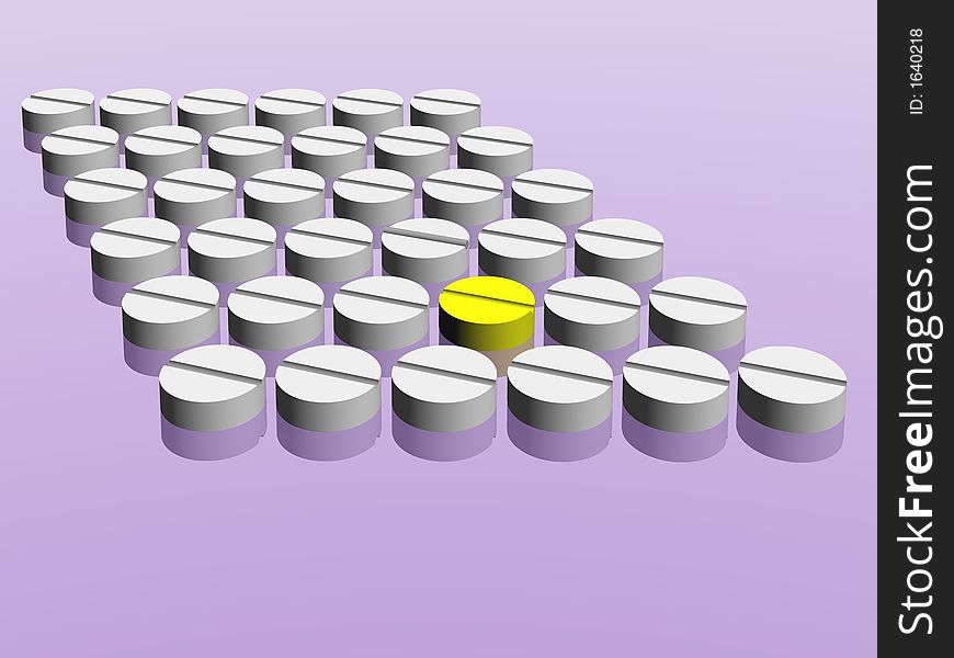 Medicine Pills. Background from medicinal tablets. 3D. Medicine Pills. Background from medicinal tablets. 3D.
