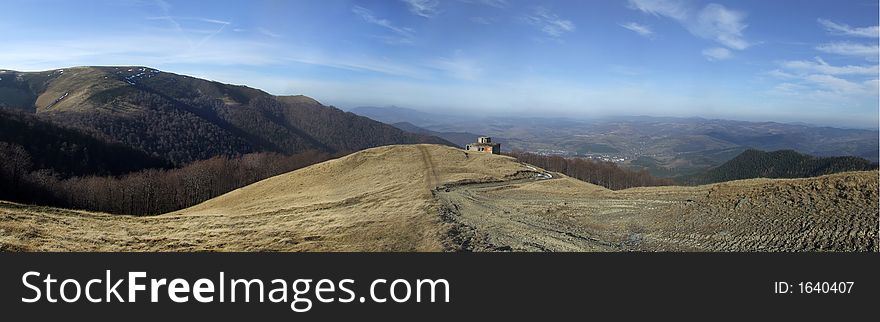 Large panoramic view of the carpathian mountains. Large panoramic view of the carpathian mountains