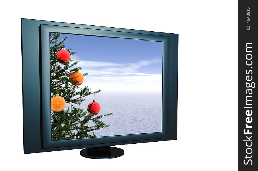 Xmas tree landscape - on LCD screen. More in my portfolio. Xmas tree landscape - on LCD screen. More in my portfolio.