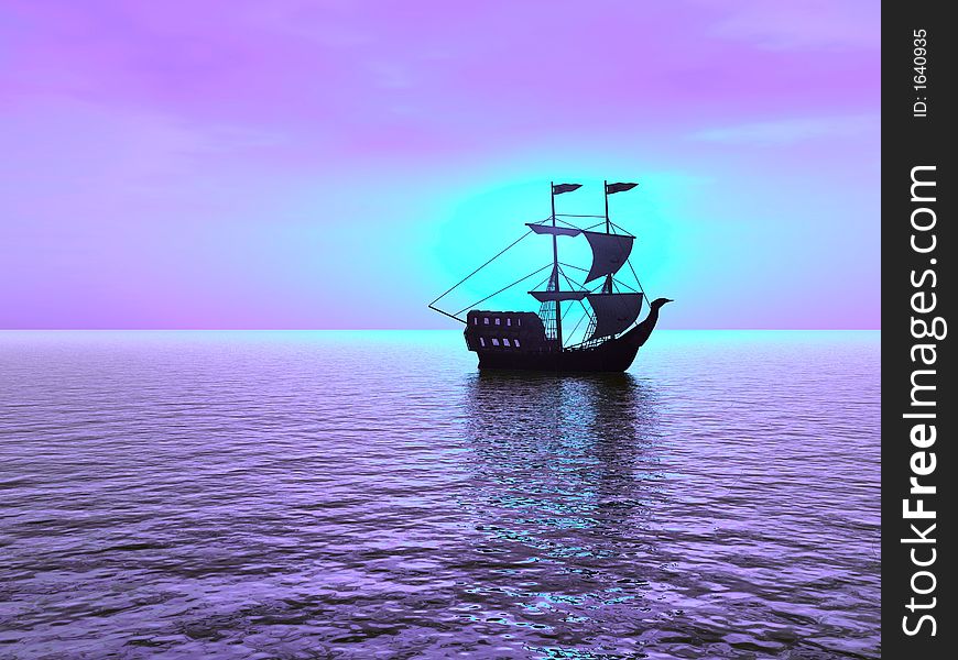 Ship_sunset_B