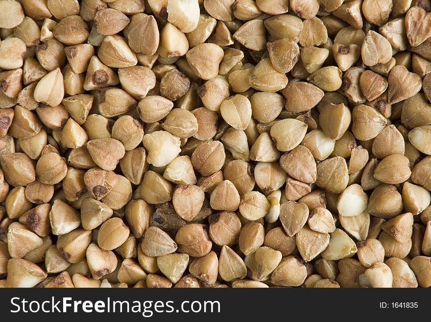 Background made of buckwheat groats