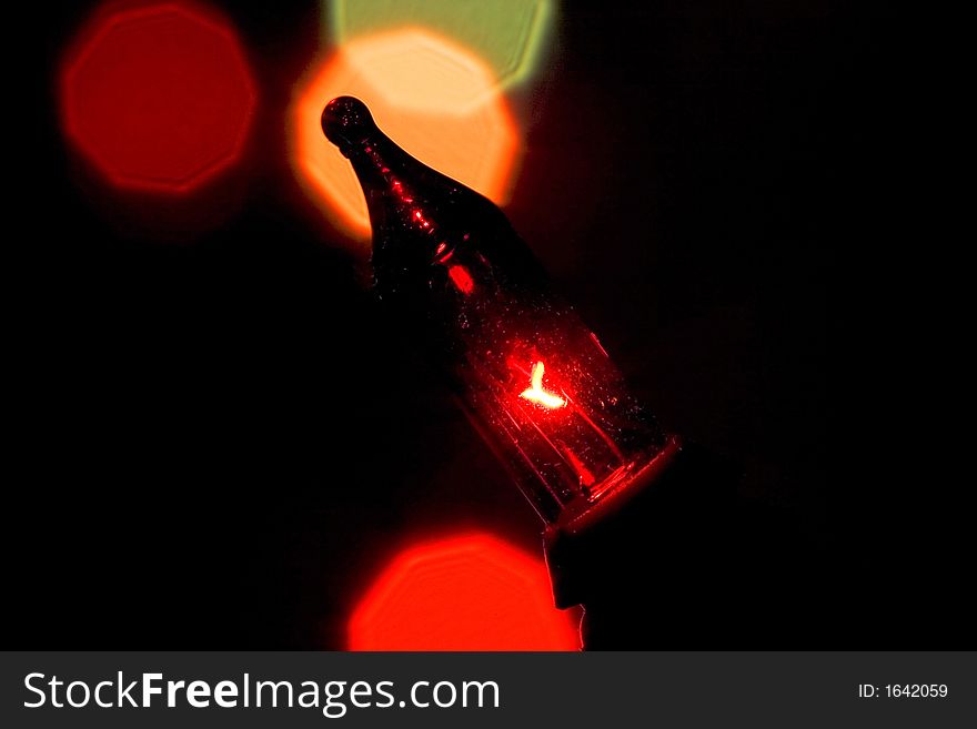 Macro photo of an ordinary Christmas light
