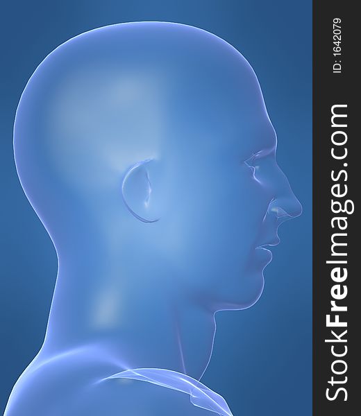 3d rendered human male shape