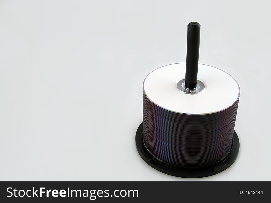 Spindle of DVDs