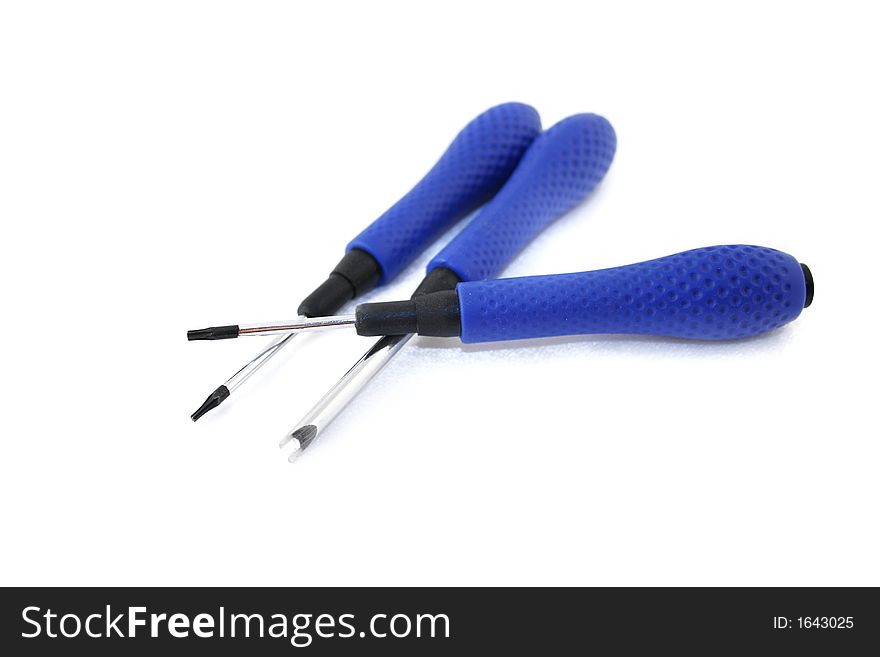 Isolated set of screw-drivers