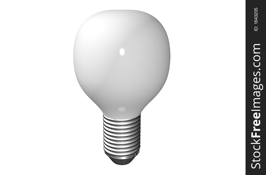 Light bulb on a white backgound