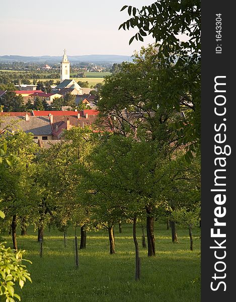 Small rural village during summer in Moravia, Czech republic. Small rural village during summer in Moravia, Czech republic