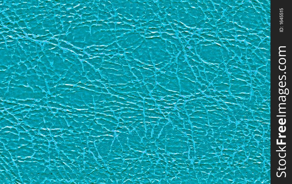 Texture abstract in turquoise leather
