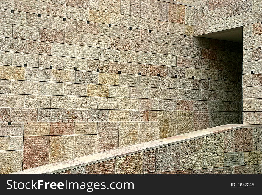 Stone Wall And A Door