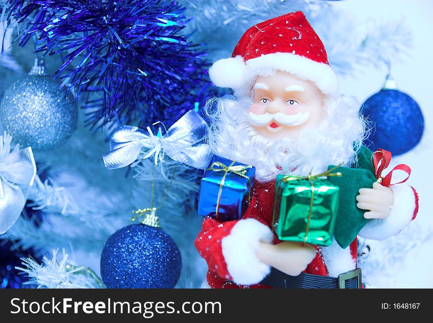 Santa Claus And Christmas Tree