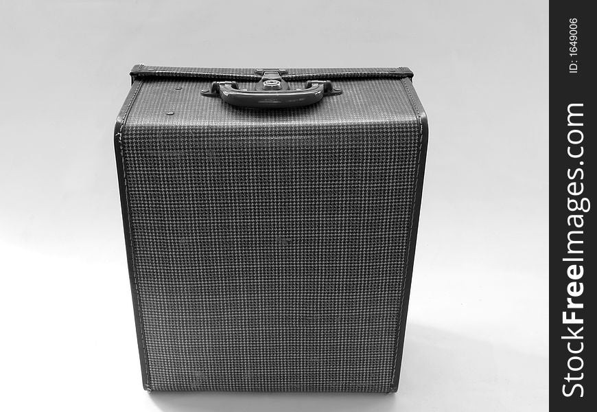 Vintage case on a plain background