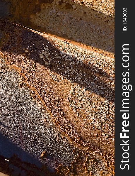 Rusted Sheet Metal in an urban junkyard