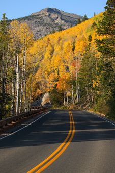 Fall Color On A Mountain Road Royalty Free Stock Photo Fall Color On A Mountain Road Royalty Free Stock Photo