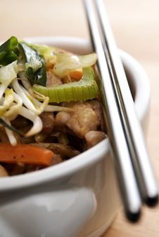 Stir Fried Chicken Noodles Stock Image Stir Fried Chicken Noodles Stock Image