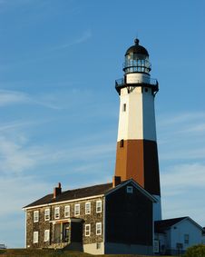 Lighthouse At Montauk Bay Royalty Free Stock Images Lighthouse At Montauk Bay Royalty Free Stock Images