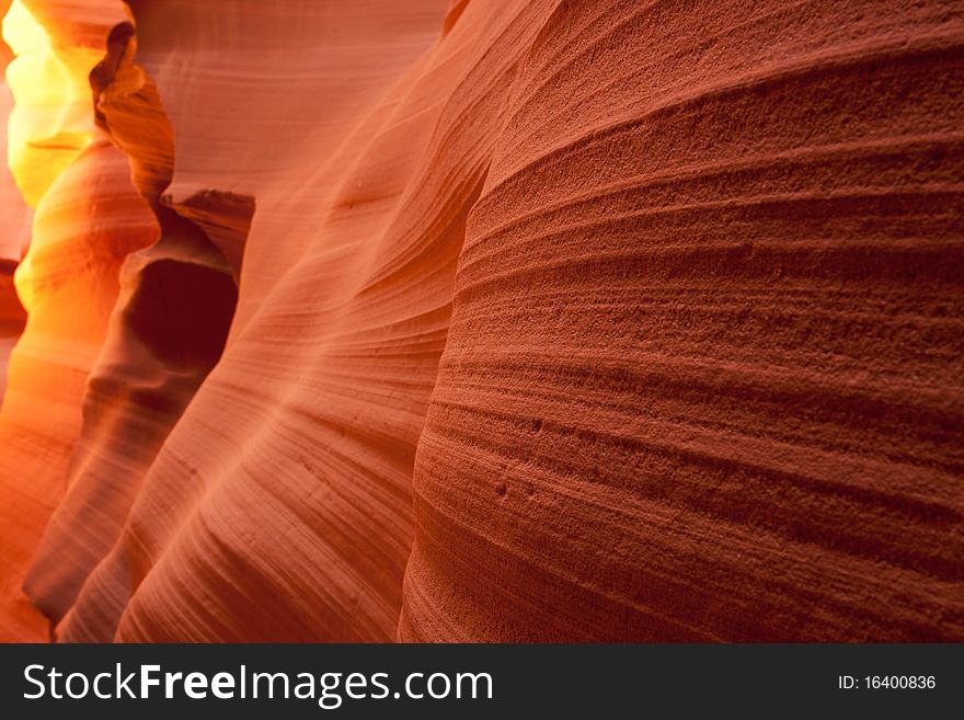 A photo of upper antilope canyon