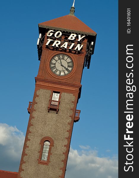 Tower, Union Station, train station, Portland Oregon. Tower, Union Station, train station, Portland Oregon