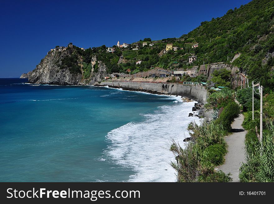 Big waves smash into rocks, Mediterannean Sea. Big waves smash into rocks, Mediterannean Sea