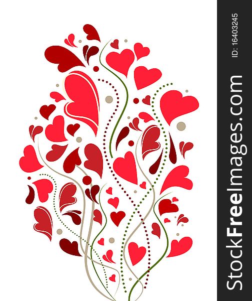 Abstract style love decoration background. Abstract style love decoration background