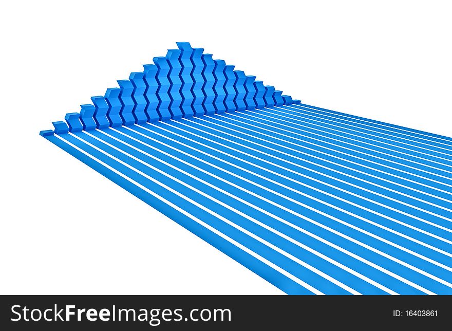 Curved blue 3d lines as a background. Curved blue 3d lines as a background