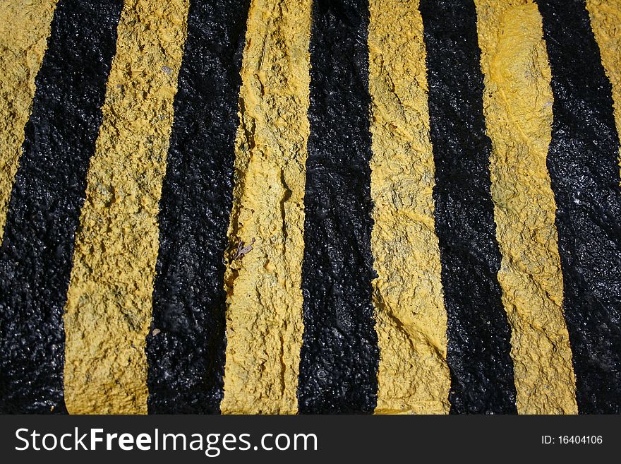 Parking zone painted yellow line background