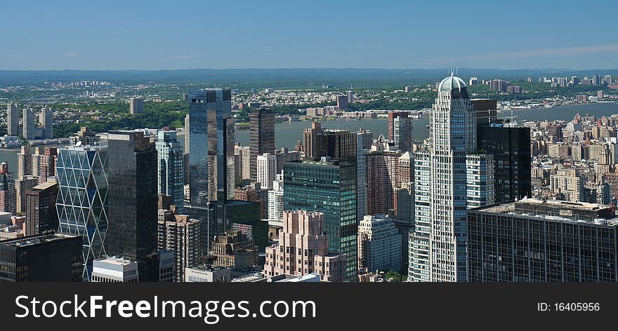 New York City skyline panoramic. New York City skyline panoramic