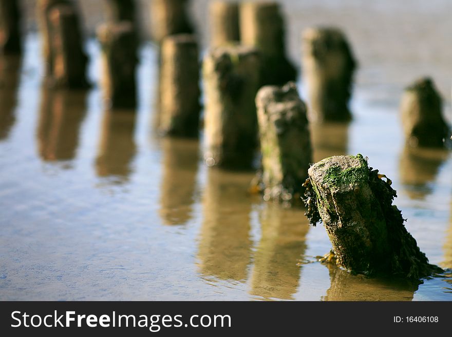 Low water at the North Sea, German Coastline. Low water at the North Sea, German Coastline