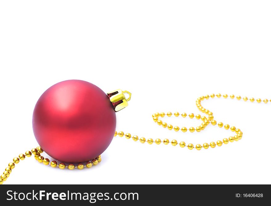 Christmas Balls Isolated On White Background