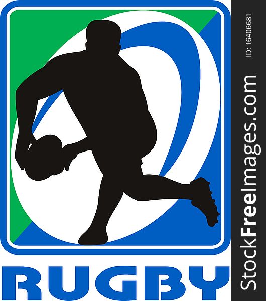 Rugby Player Passing Ball