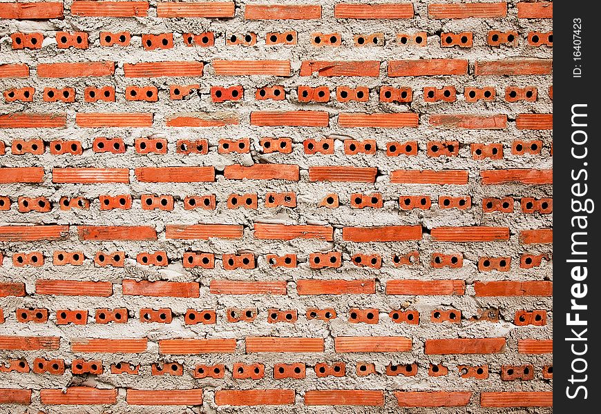 Fresh brick wall