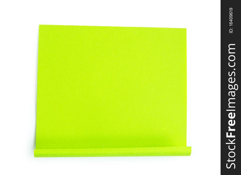 Note paper isolated on the white background