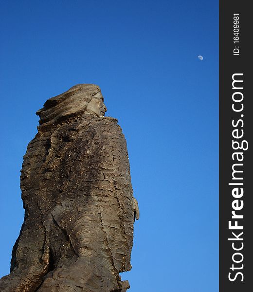 Ekwabet. Sculpture of the American Indian.