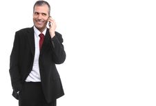 Businessman Calling On Mobile Phone Royalty Free Stock Photos Businessman Calling On Mobile Phone Royalty Free Stock Photos