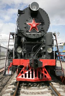 Steam Locomotive On A Railway Royalty Free Stock Image Steam Locomotive On A Railway Royalty Free Stock Image