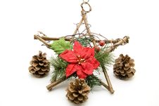Christmas Star With Fir Cones Royalty Free Stock Photo Christmas Star With Fir Cones Royalty Free Stock Photo