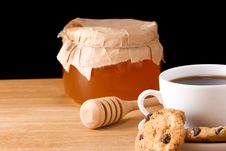 Coffee, Honey And Cookies Royalty Free Stock Images Coffee, Honey And Cookies Royalty Free Stock Images